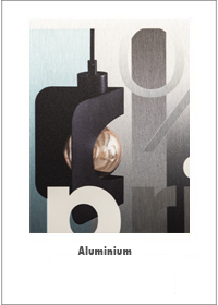 Børstet aluminium – industrielt plademateriale, som giver et råt og holbart storformat print.